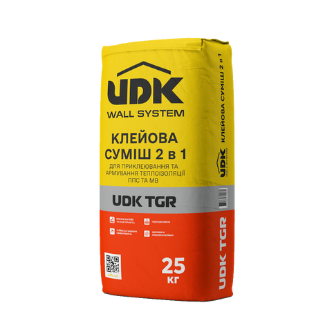 купити Клейова суміш 2 в 1 для приклеювання та армування теплоізоляції ППС та МВ &mdash; UDK TGR МВ &mdash; UDK TIG фото